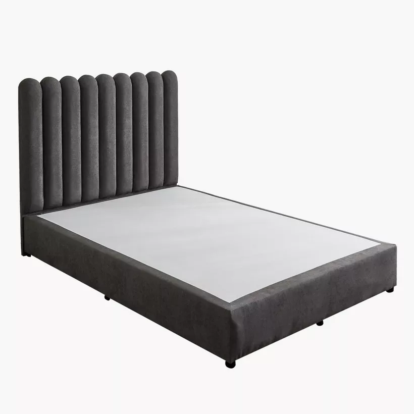 Curvy Haze Upholstered Queen Bed - 160x200 cm - Image 10