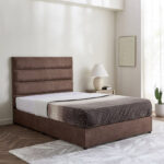 Curvy Linear Upholstered Twin Bed - 120x200 cm