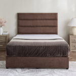Curvy Linear Upholstered Twin Bed - 120x200 cm