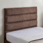 Curvy Linear Upholstered Twin Bed - 120x200 cm