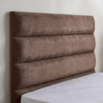 Curvy Linear Upholstered Twin Bed - 120x200 cm