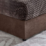 Curvy Linear Upholstered Twin Bed - 120x200 cm