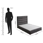 Curvy Linear Upholstered Queen Bed - 140x200 cm