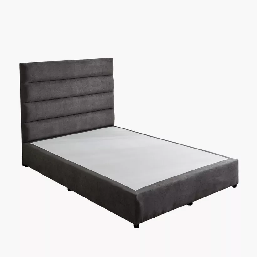 Curvy Linear Upholstered Queen Bed - 140x200 cm - Image 10