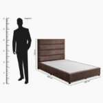 Curvy Linear Upholstered Queen Bed - 160x200 cm