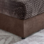 Curvy Linear Upholstered Queen Bed - 160x200 cm