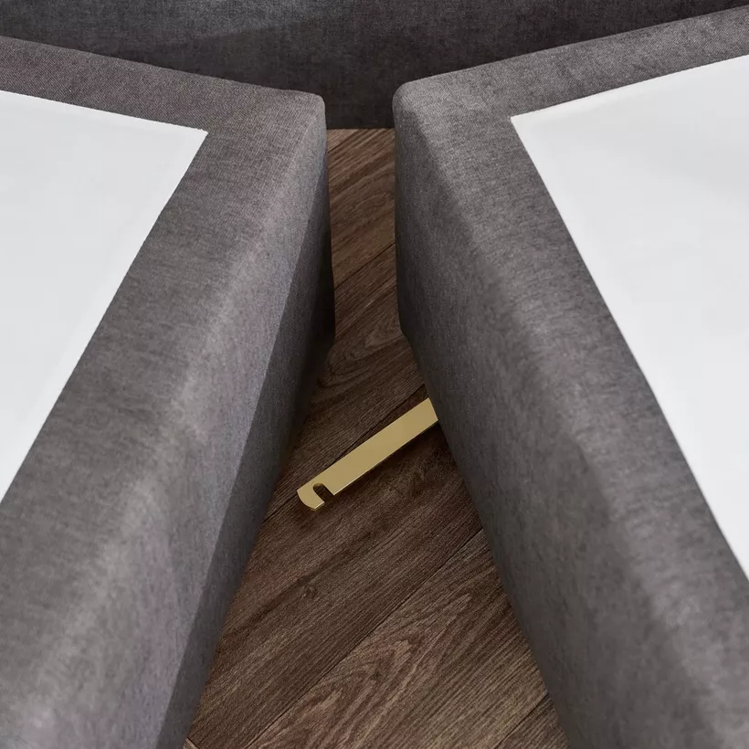 Curvy Linear King Upholstered Bed - 180x200 cm - Image 8