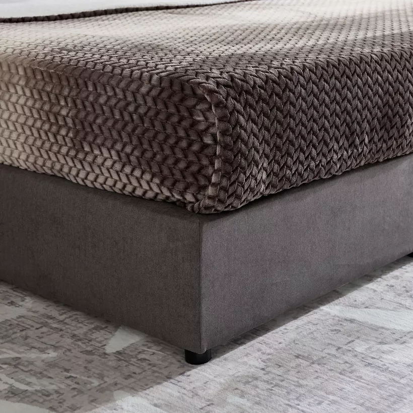 Curvy Linear King Upholstered Bed - 180x200 cm - Image 9