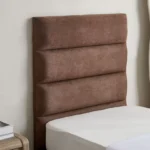Curvy Linear Upholstered Single Bed - 90x200 cm