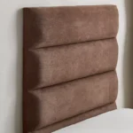 Curvy Linear Upholstered Single Bed - 90x200 cm