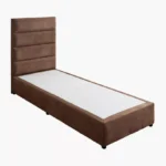 Curvy Linear Upholstered Single Bed - 90x200 cm