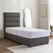 Curvy Linear Upholstered Single Bed - 90x200 cm - Image 11