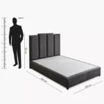 Curvy Riston Upholstered Twin Bed - 120x200 cm