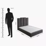 Curvy Riston Upholstered Queen Bed - 140x200 cm