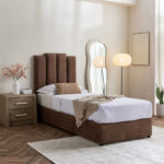 Curvy Riston Upholstered Single Bed - 90x200 cm