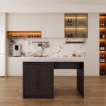 Marwell 2-Door Sintered Stone Top Kitchen Island with 1 Drawer
