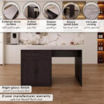 Marwell 2-Door Sintered Stone Top Kitchen Island with 1 Drawer