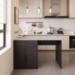 Marwell 2-Door Sintered Stone Top Kitchen Island with 1 Drawer