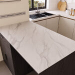 Marwell 2-Door Sintered Stone Top Kitchen Island with 1 Drawer