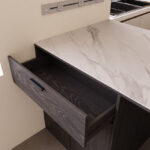 Marwell 2-Door Sintered Stone Top Kitchen Island with 1 Drawer