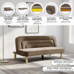 Movo Groov 3-Seater Fabric Sofa Bed