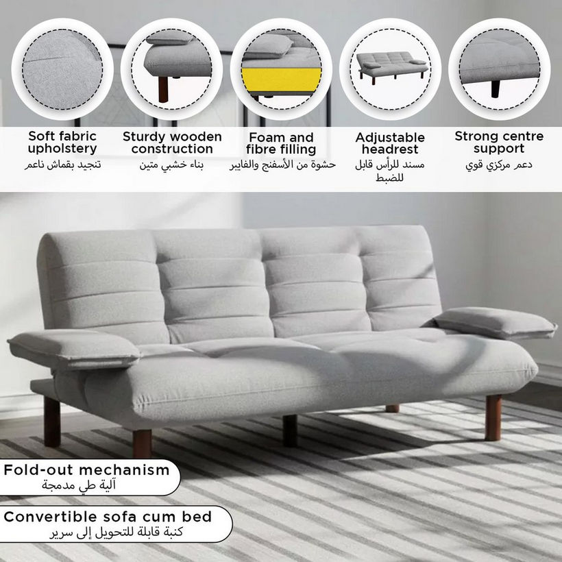 Tuscany 3-Seater Fabric Sofa Bed - Image 2