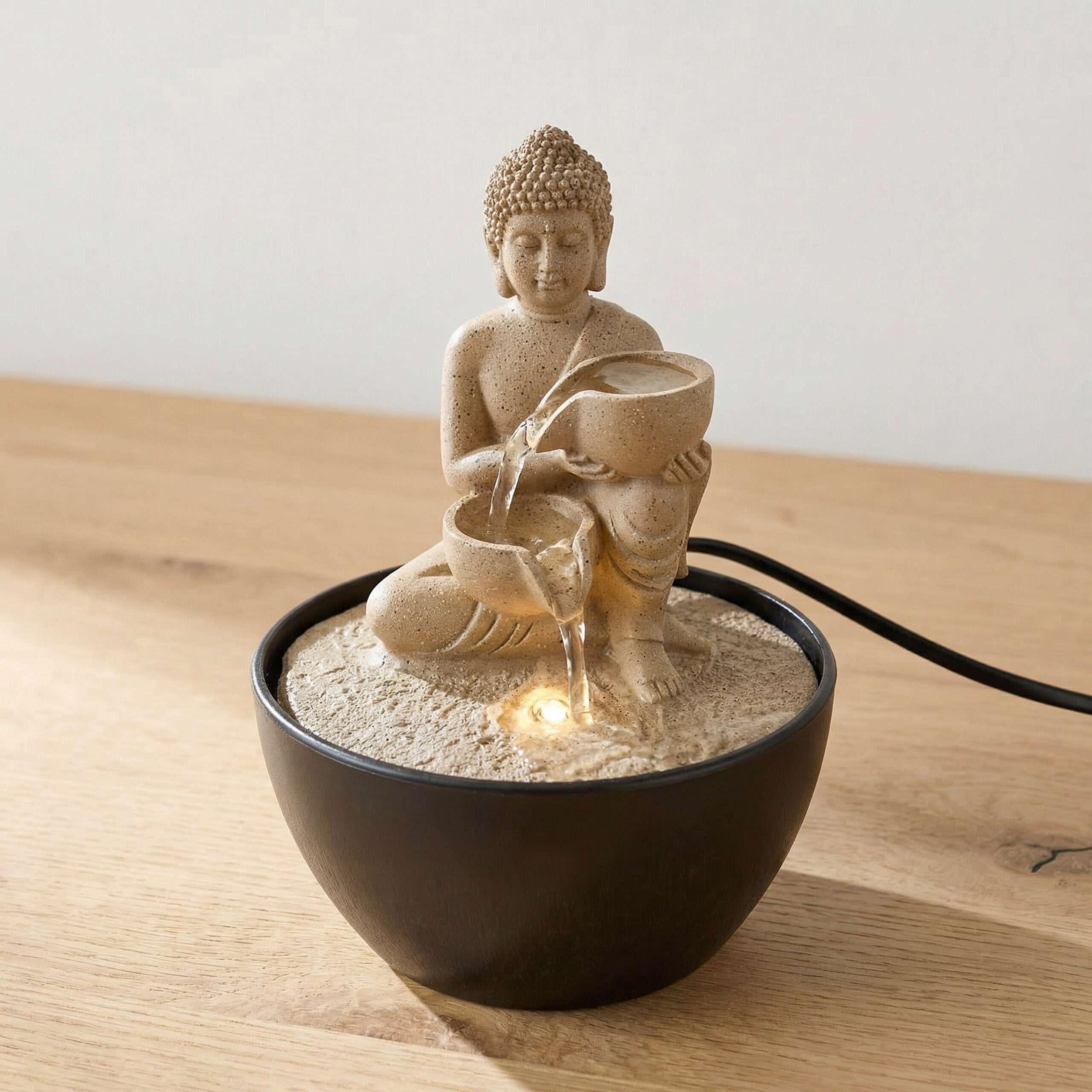 Cascadia Kyoto Mini Buddha Fountain - 13x13x18 cm