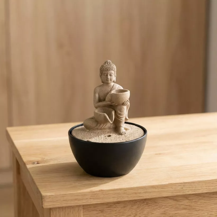 Cascadia Kyoto Mini Buddha Fountain - 13x13x18 cm - Image 3