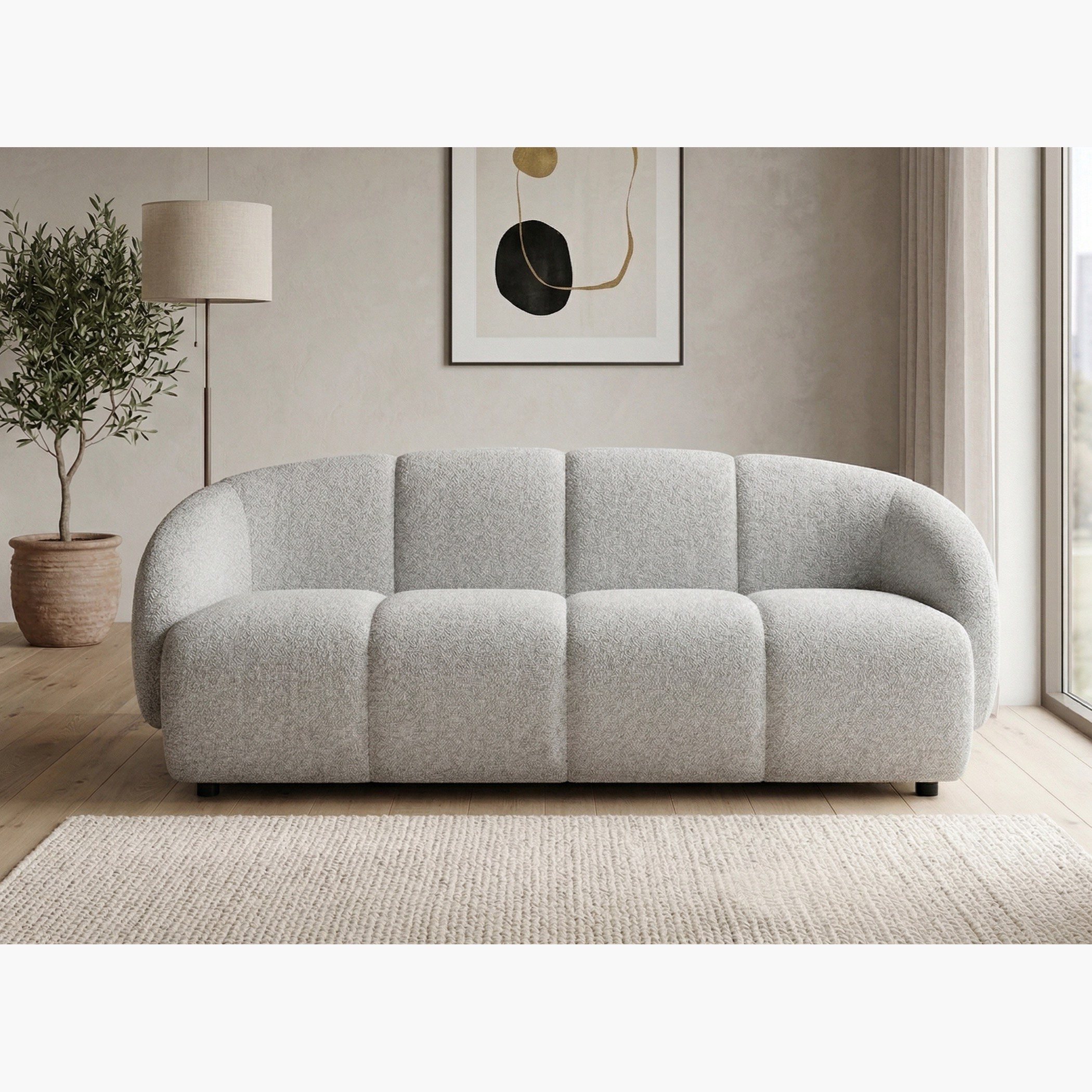 Arcos 3-Seater Fabric Sofa