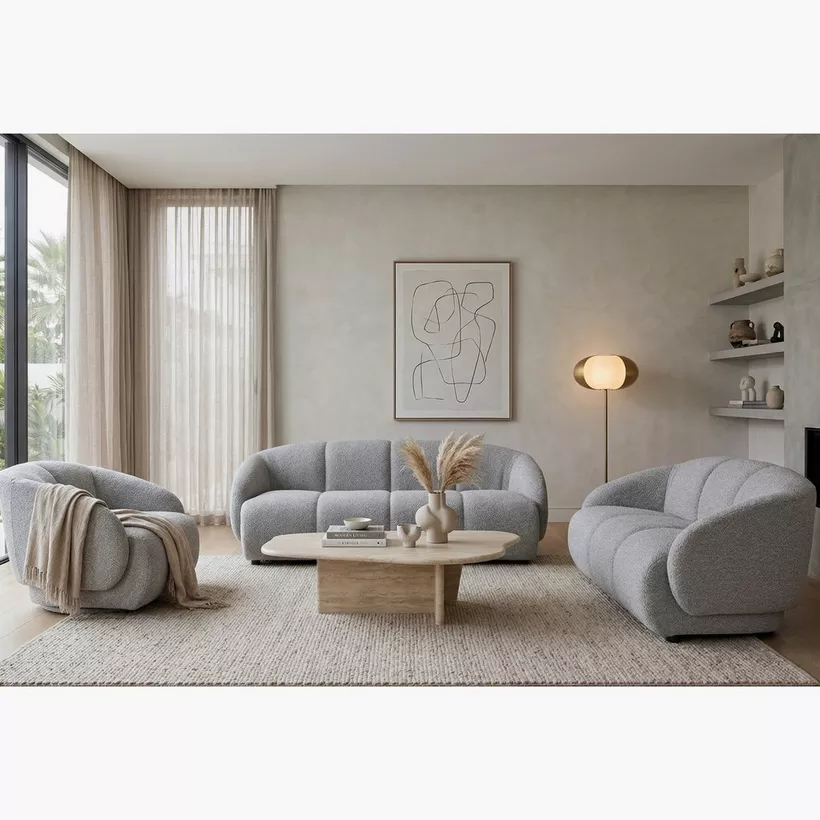 Arcos 3-Seater Fabric Sofa - Image 9