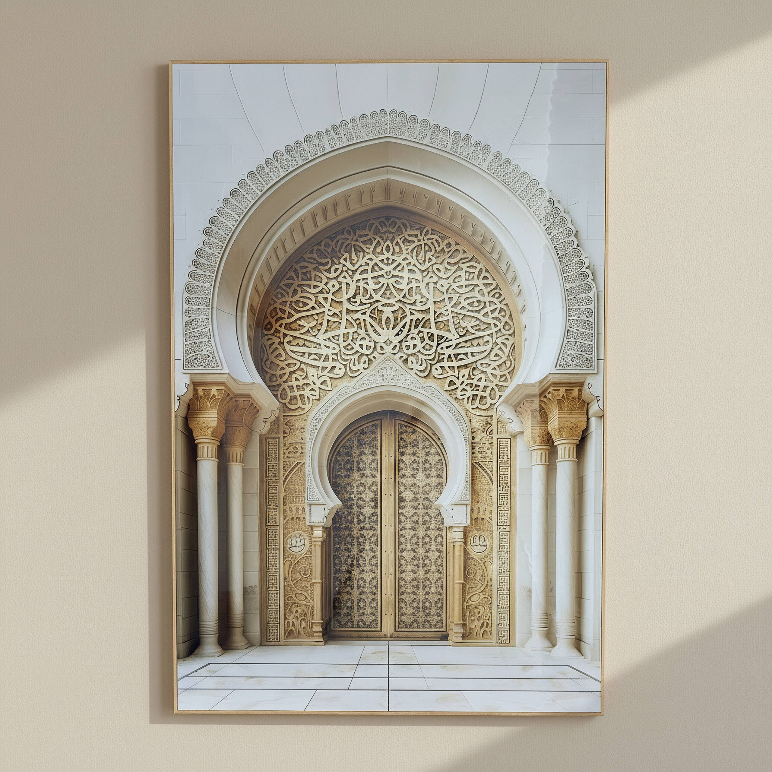 Cyprus Elara Dome Door High Gloss Framed Picture - 60x90x2.5 cm