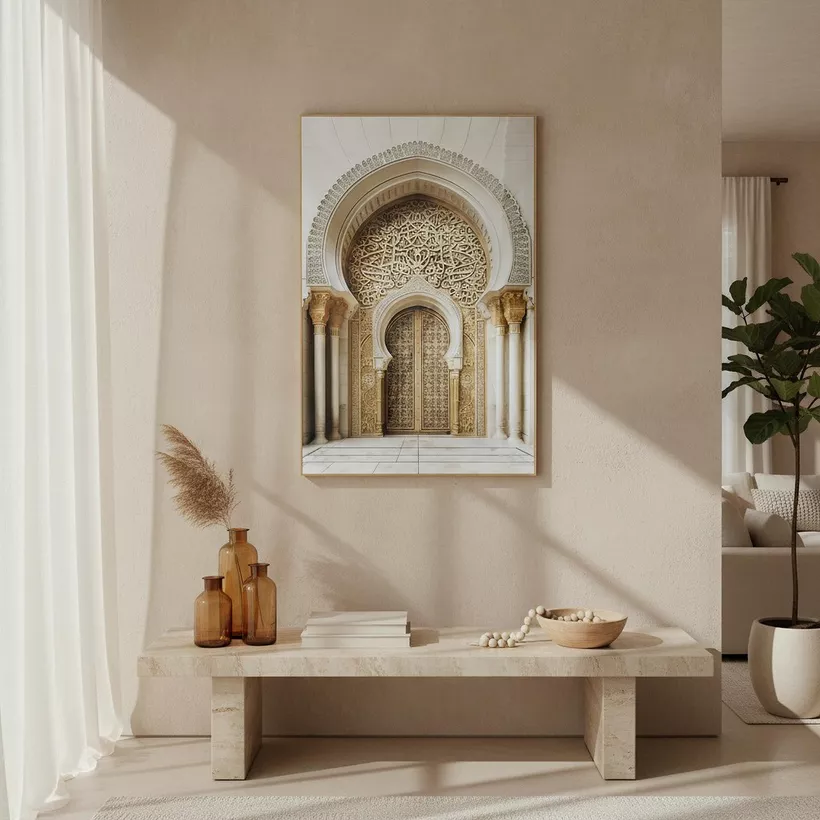 Cyprus Elara Dome Door High Gloss Framed Picture - 60x90x2.5 cm - Image 4