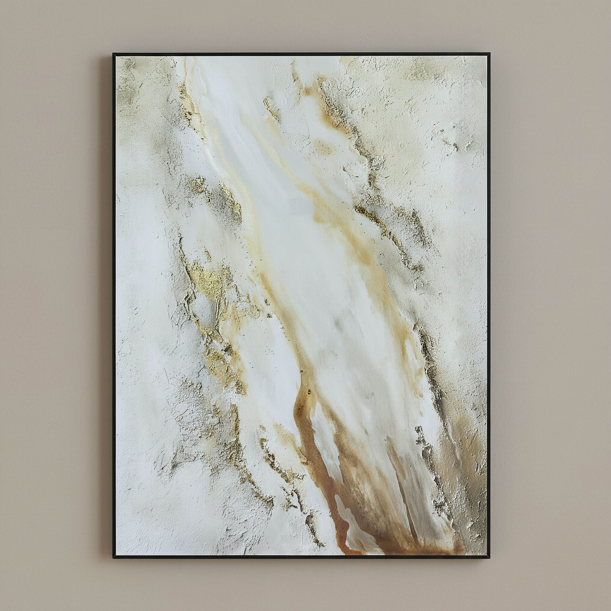 Cyprus Elara Marble High Gloss Framed Picture - 50x70x2.5 cm