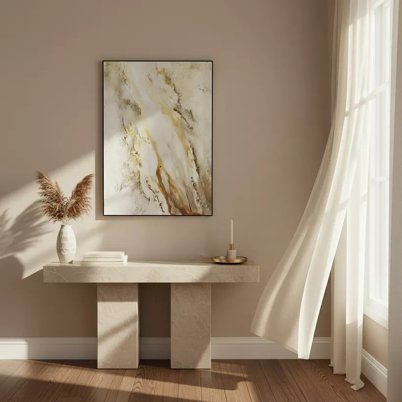 Cyprus Elara Marble High Gloss Framed Picture - 50x70x2.5 cm - Image 4