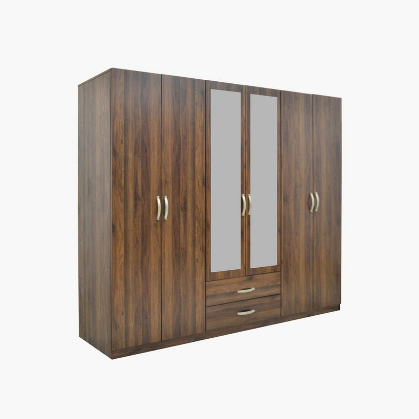 Kulltorp Plus 6-Door Wardrobe with 2 Drawers and Mirrors - Image 6