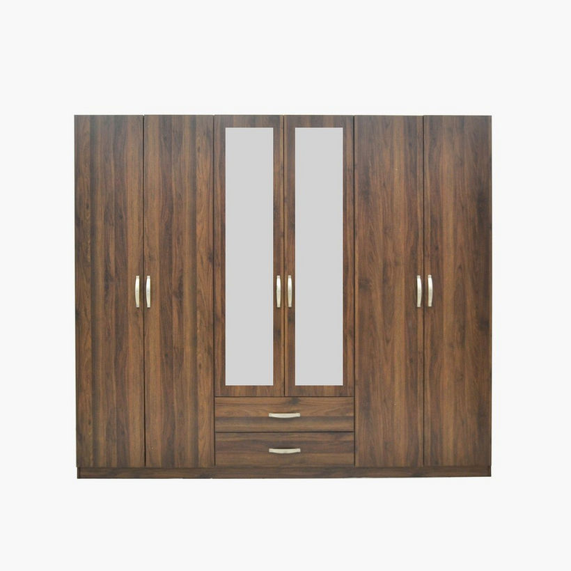 Kulltorp Plus 6-Door Wardrobe with 2 Drawers and Mirrors - Image 7