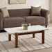 Cavon Caretto Genuine Marble Top Coffee Table with Solid Wood Base - Image 11