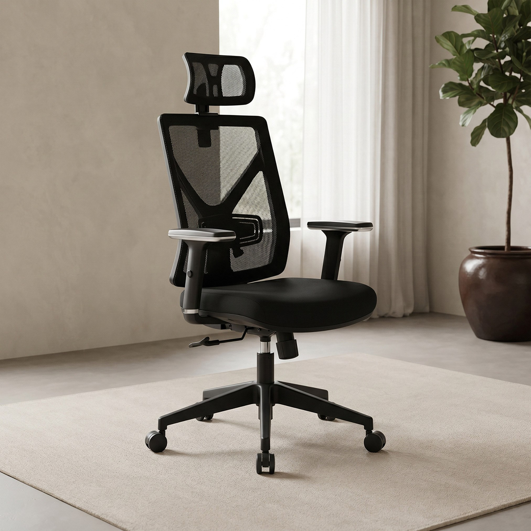 Mavis High Back Office Chair with 3D Lumbar Support and 2D Armpad