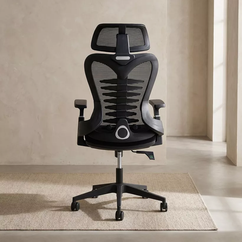 Mavis High Back Office Chair with 3D Lumbar Support and 2D Armpad - Image 7
