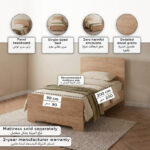Nordica Single Bed - 90x200 cm