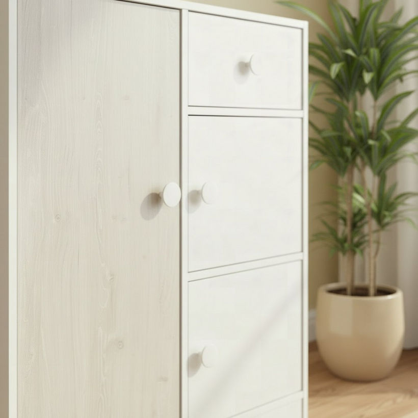 Ivory Cody Kids Cabinet with 3 Doors and 1 Drawer - Image 5