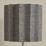 Merick Metal Table Lamp with Linen Shade - 25x62 cm