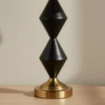 Merick Metal Table Lamp with Linen Shade - 33x60 cm