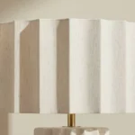 Merick Ceramic Table Lamp with Linen Shade - 39x23x56 cm