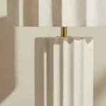 Merick Ceramic Table Lamp with Linen Shade - 39x23x56 cm