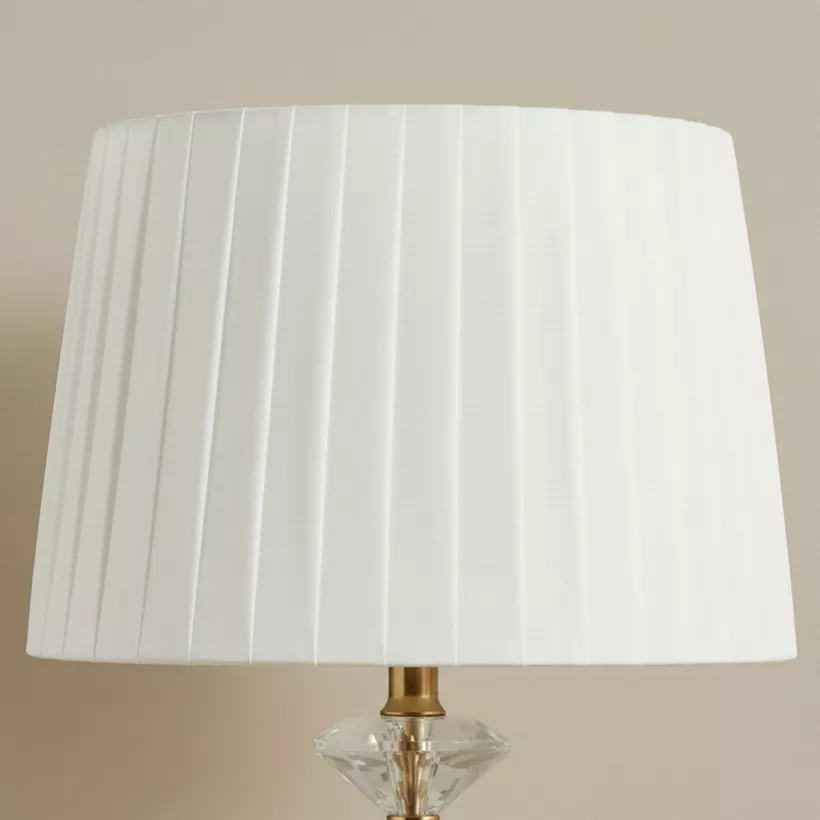 Merick Crystal Table Lamp with Pleated Shade - 30x50 cm - Image 4