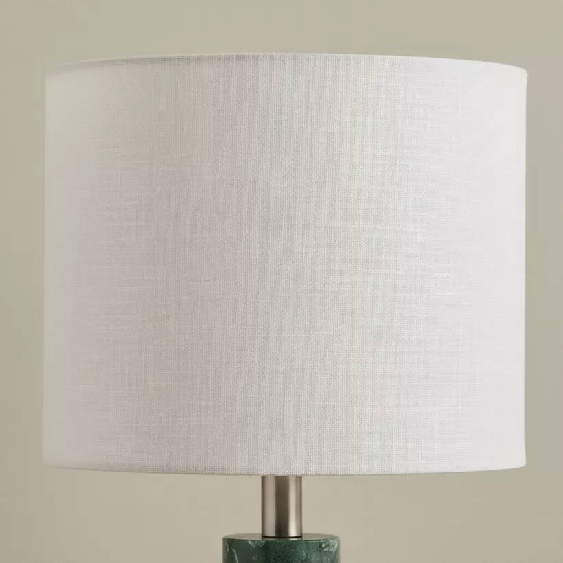 Merick Marble Table Lamp with Linen Shade - 25x51 cm - Image 4