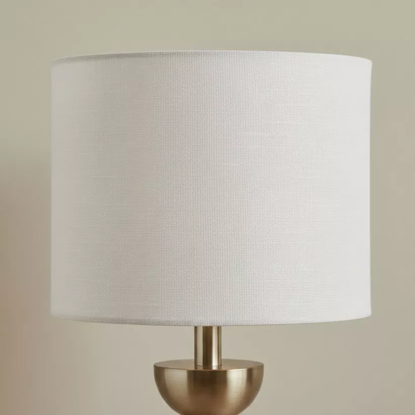 Merick Marble Table Lamp with Linen Shade - 23x48 cm - Image 4