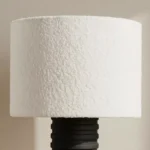 Merick Ceramic Table Lamp with Linen Shade - 35x64 cm