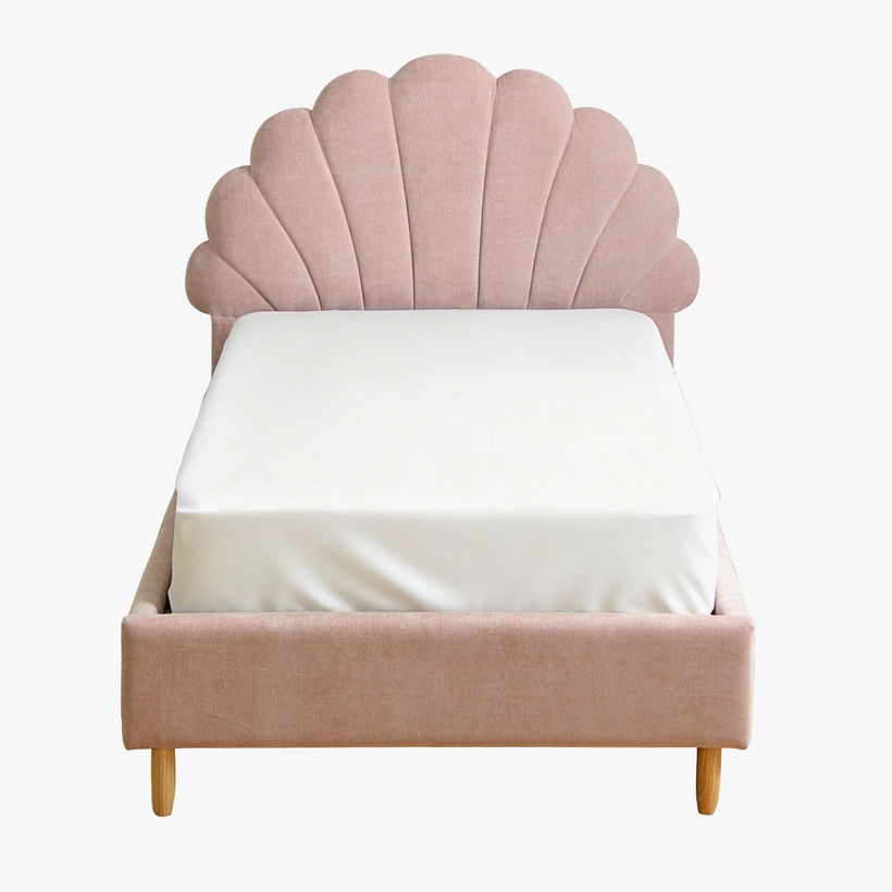Ivory Bloom Upholstered Single Bed - 90x200 cm - Image 4
